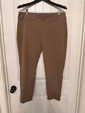 Susan Graver Brown Cropped Weekend Pants